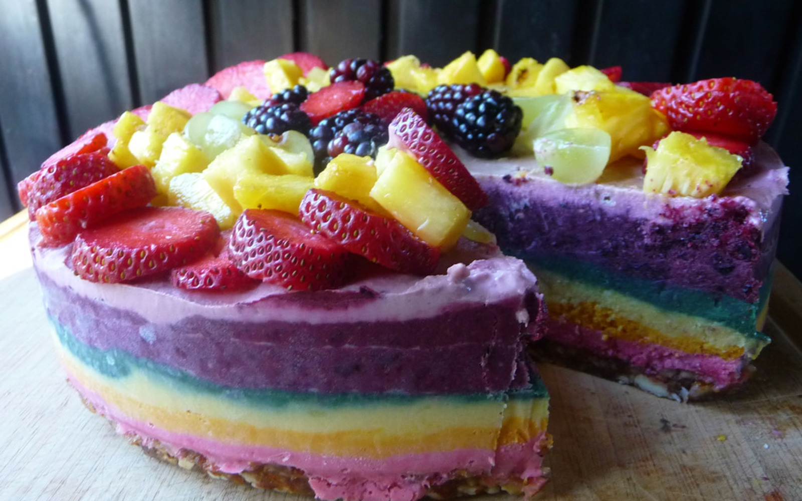 Rainbow Chakra Cheesecake c