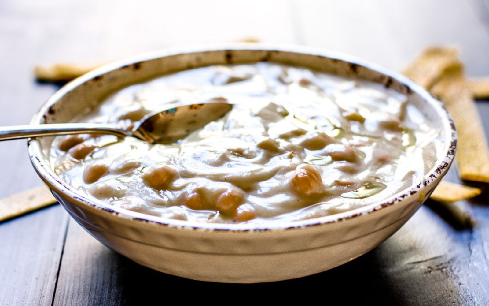 Creamy Cauliflower Chickpea Soup