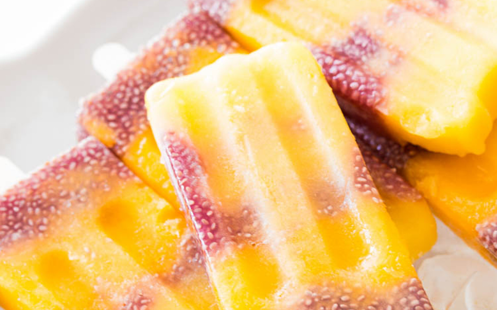 Vegan 3-Ingredient Mango Hibiscus Popsicles