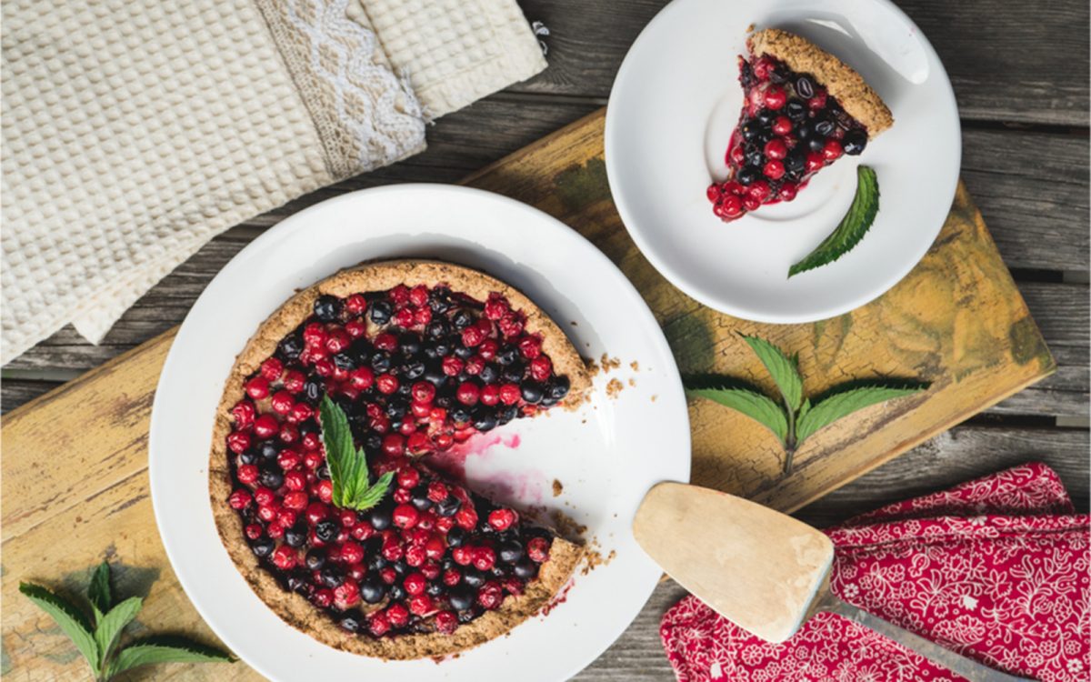 Currant and Berry Tart With Date Caramel