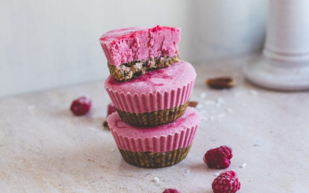 Vegan Mini Raspberry Swirl Cakes