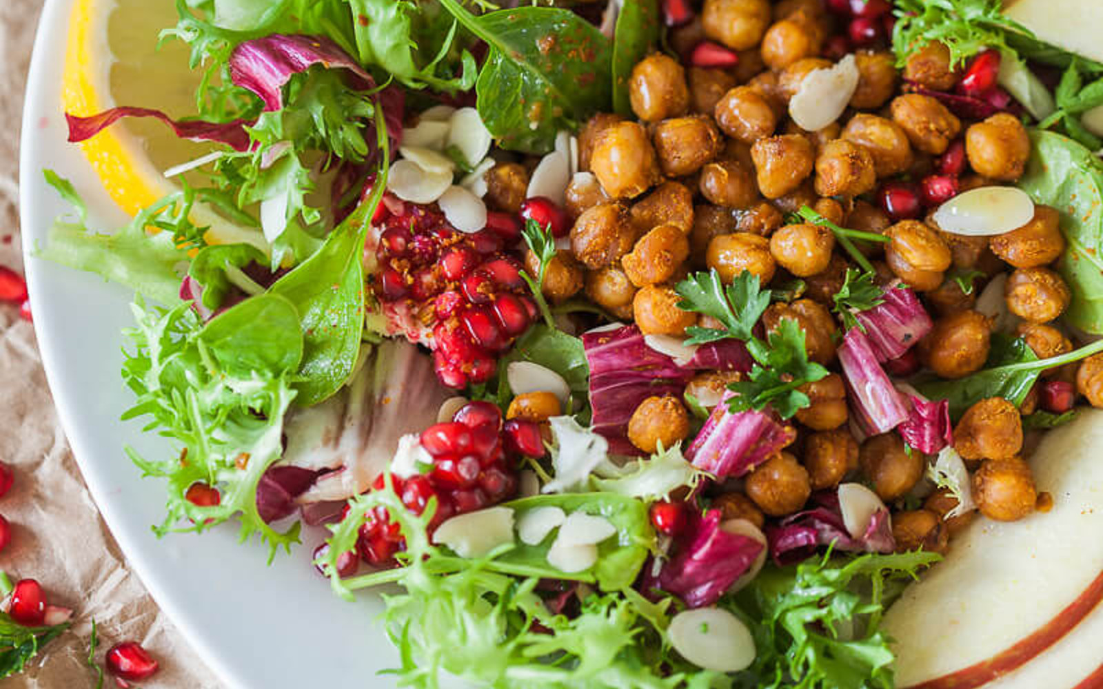 Vegan Grain-Free Endive Salad With Crispy Chickpeas