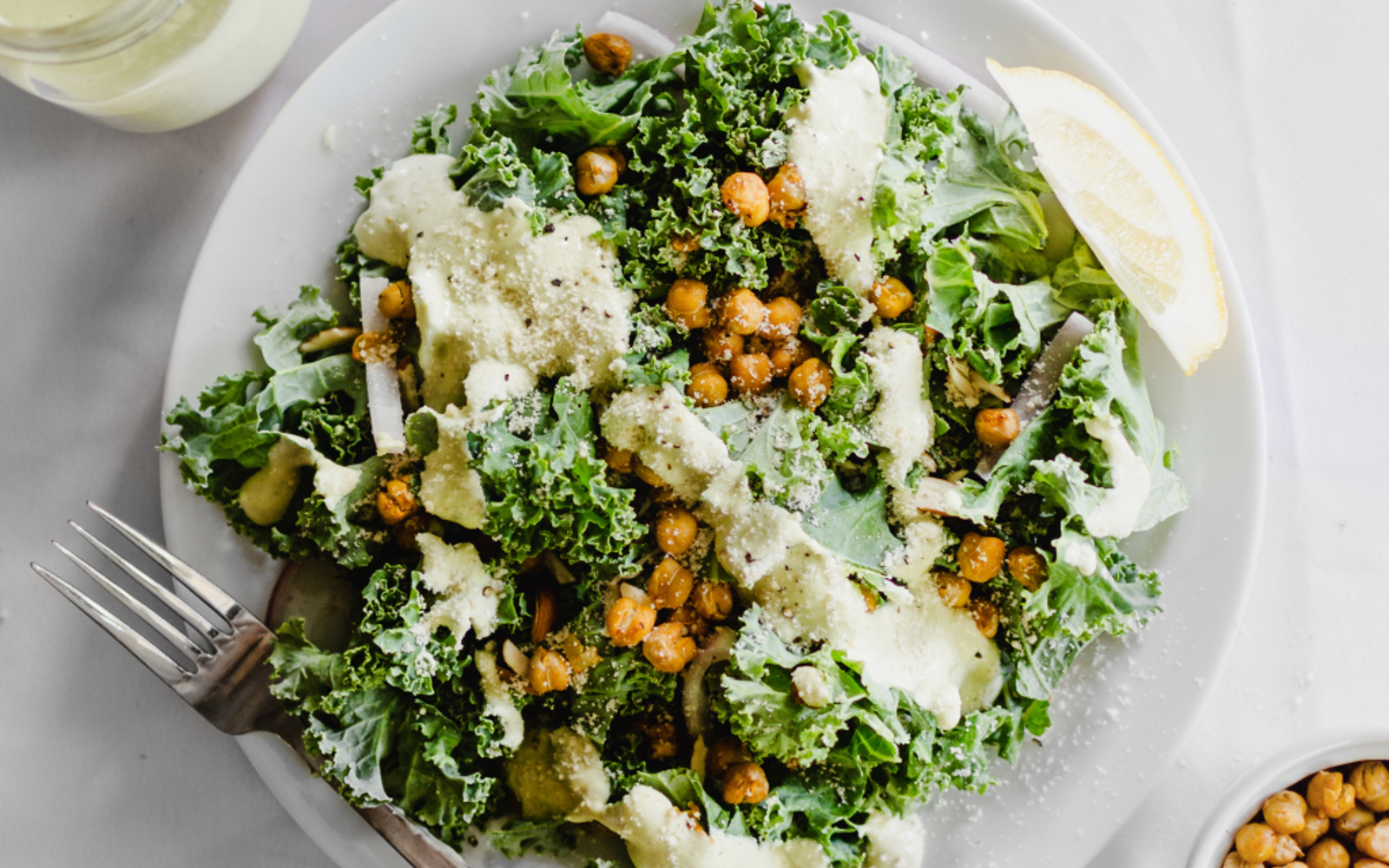 Vegan Grain-Free Roasted Chickpea Caesar Salad