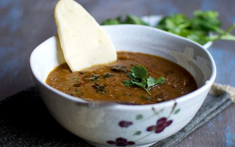 vegan moroccan red lentil soup