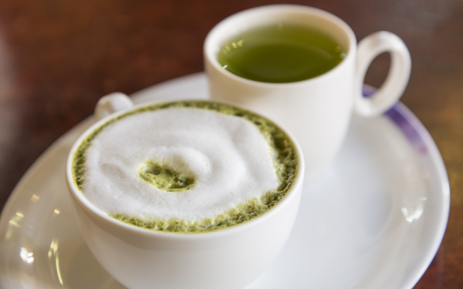 Matcha Latte with whipped topping