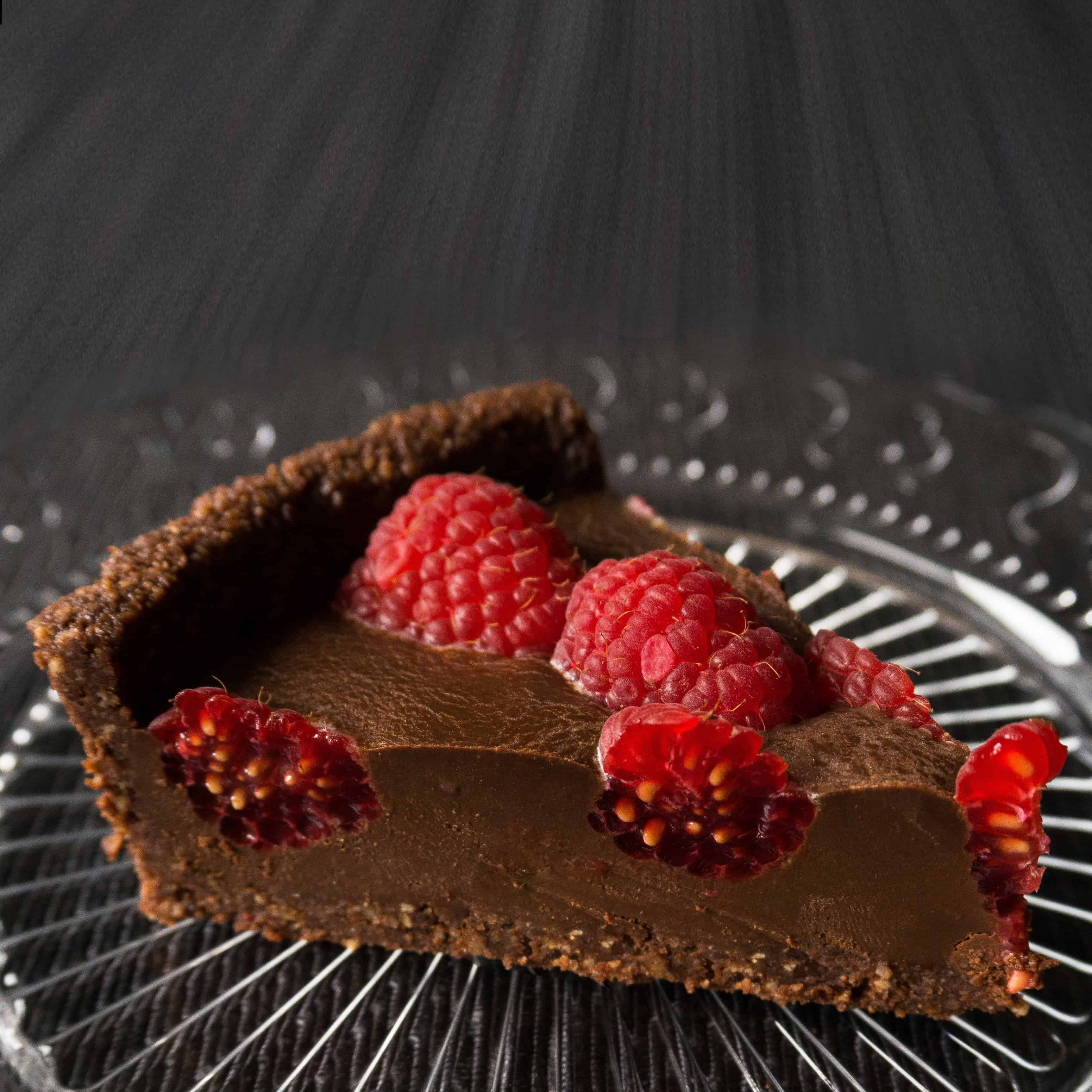 No-Bake Chocolate Hazelnut and Raspberry Torte