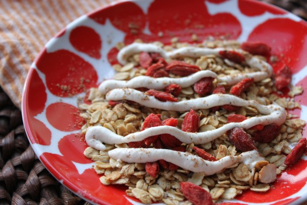 Maple Cashew Butter with Oats and Goji Berries