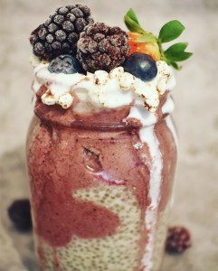 Vegan Berry and Chia Pudding Smoothie