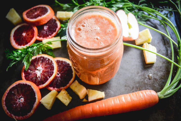 Blood Orange, Carrot and Ginger Smoothie