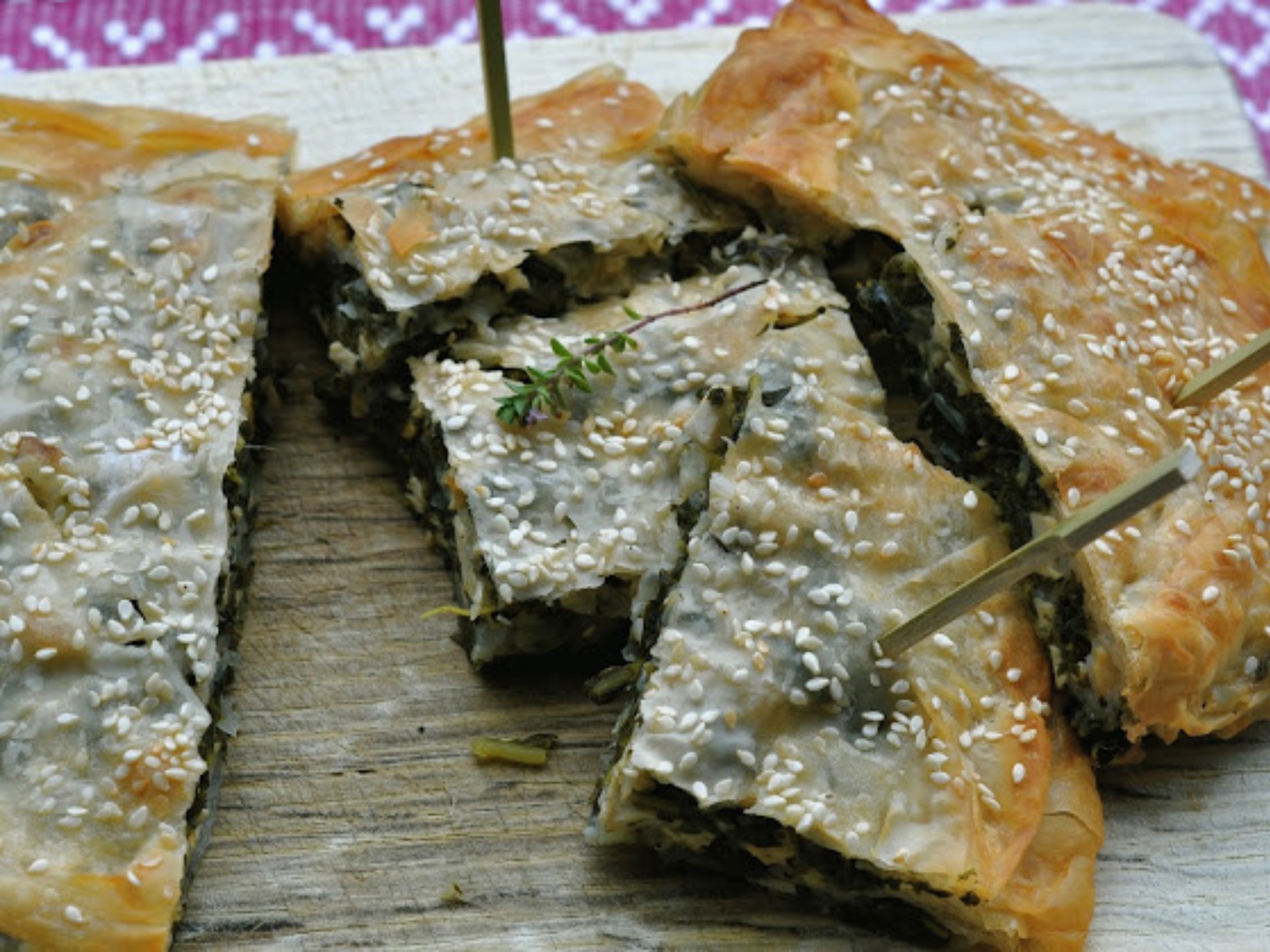 A flaky, melt-in-your-mouth spinach pie