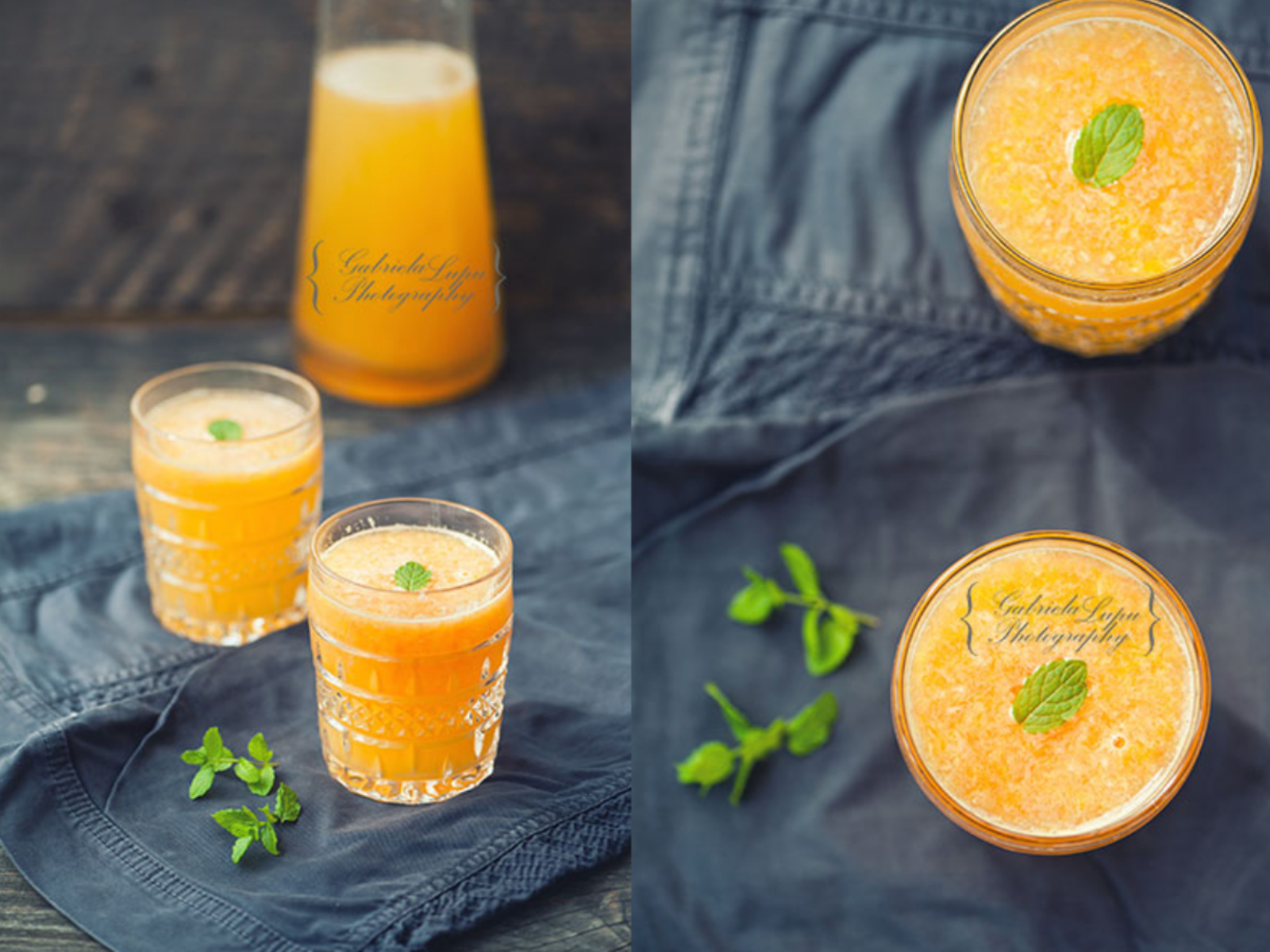 Refreshing vegan citrus infused water