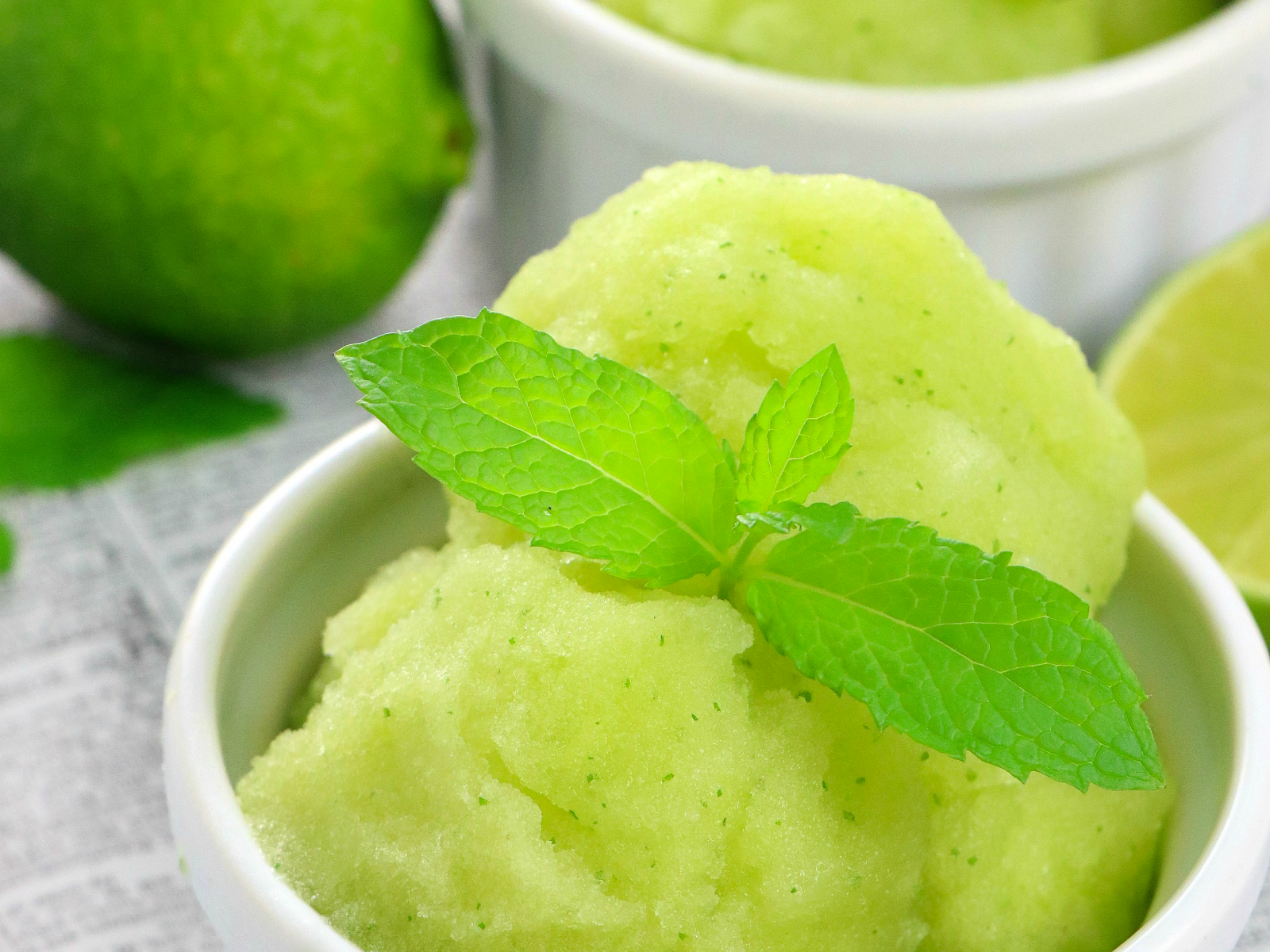Honeydew Sorbet With Lime and Mint