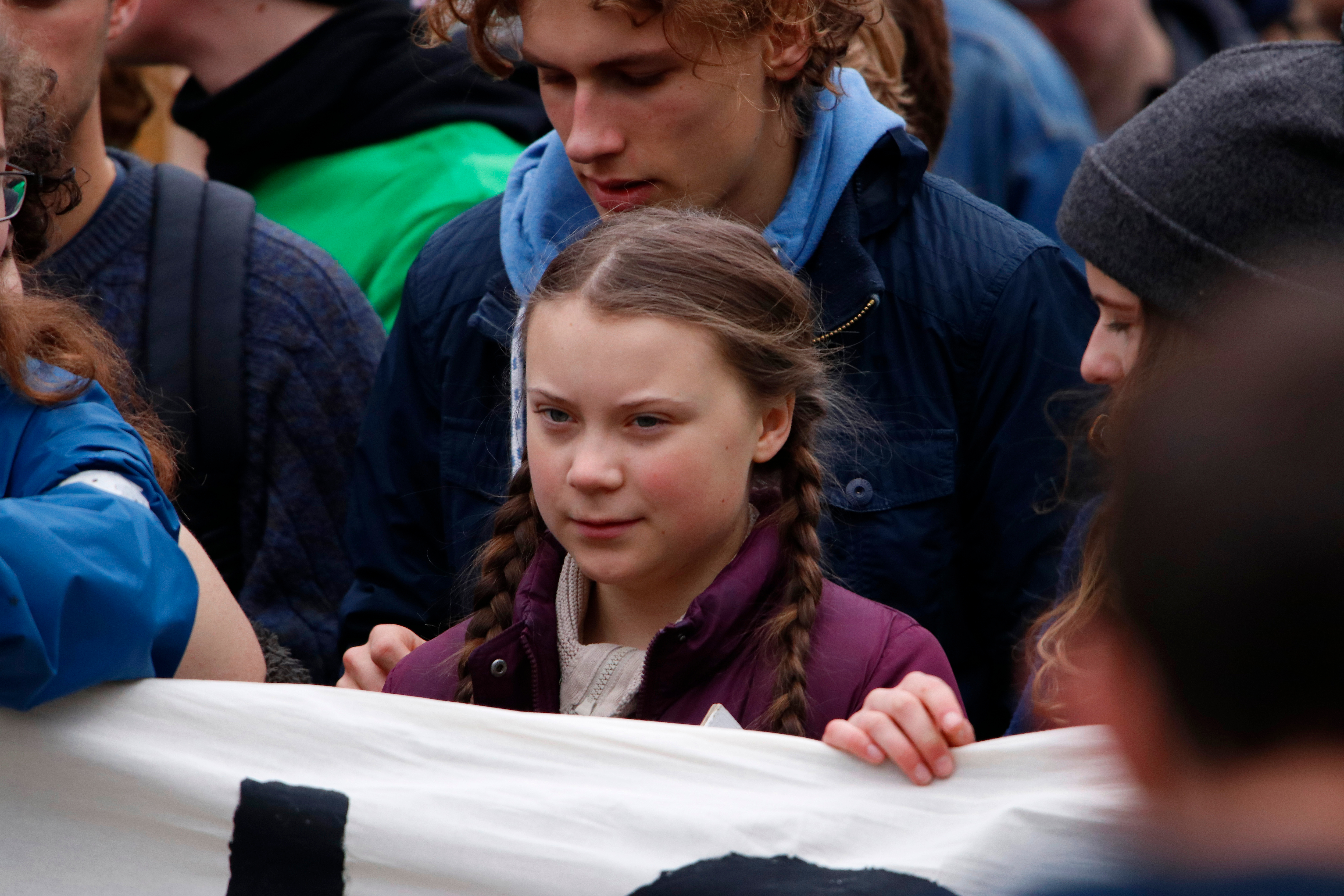 Greta Thunberg at strike for climate
