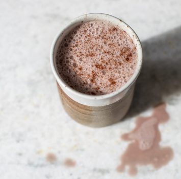 vegan tahini hot chocolate