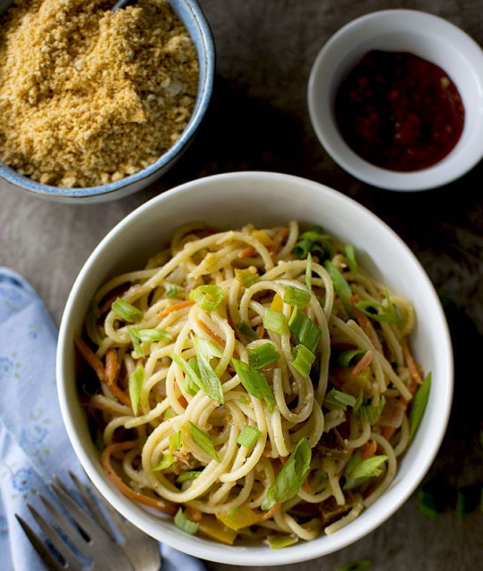 Indian Style Peanut Noodles Vegan One Green Planet