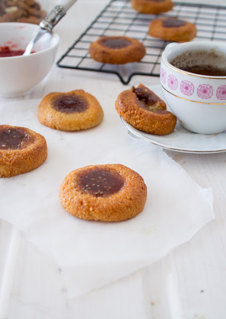 Vegan Almond Cookies with Chia Seed Jam