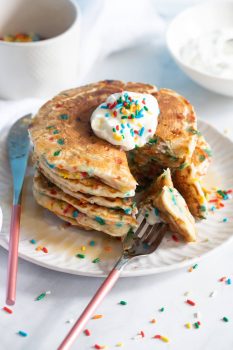 Quick + Easy Funfetti Vegan Pancakes