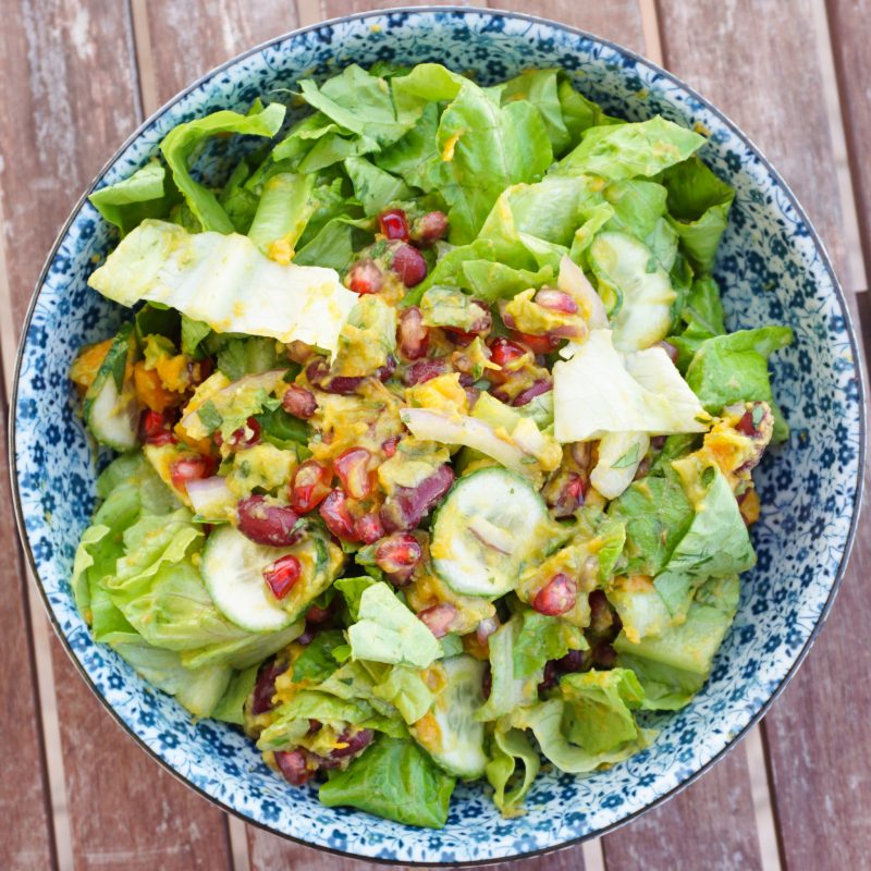 Vegan Avocado Pomegranate Salad