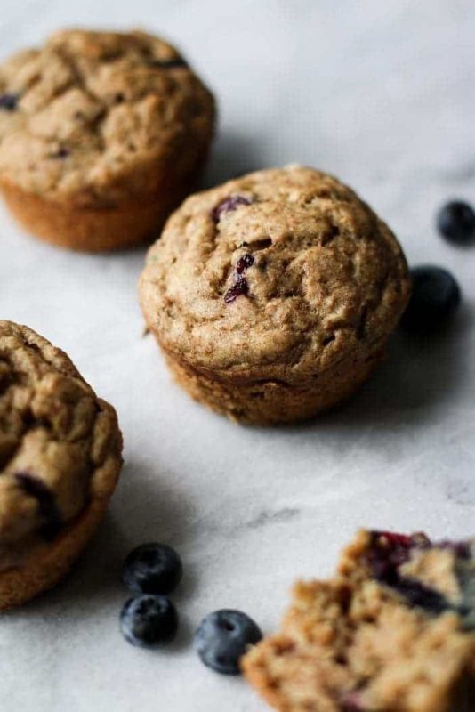 Fruit-Sweetened Cardamom Blueberry Muffins