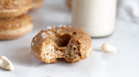 Salted Caramel Cashew Donuts