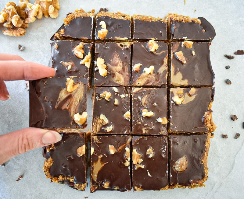 Peanut Butter and Nut Chocolate Bars