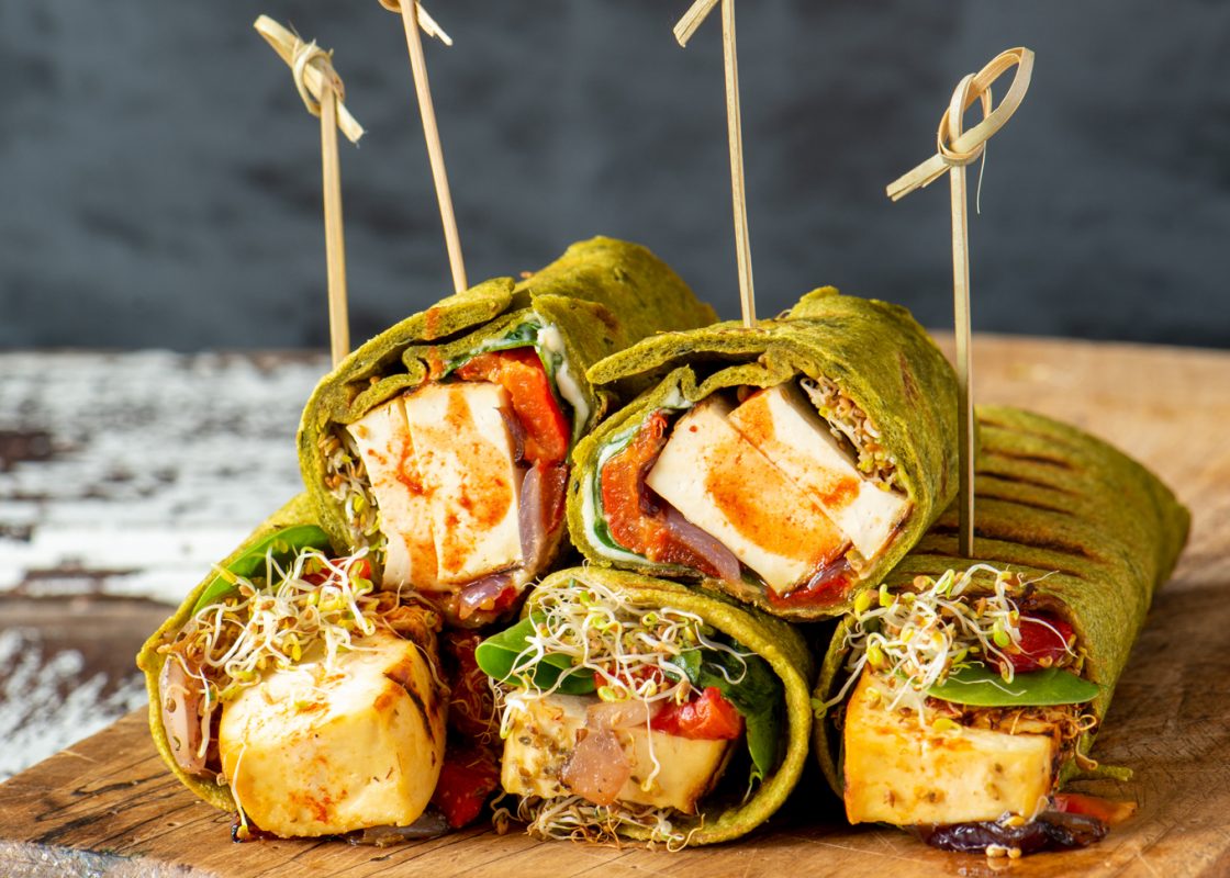 Grilled Vegetable and Tofu Wrap