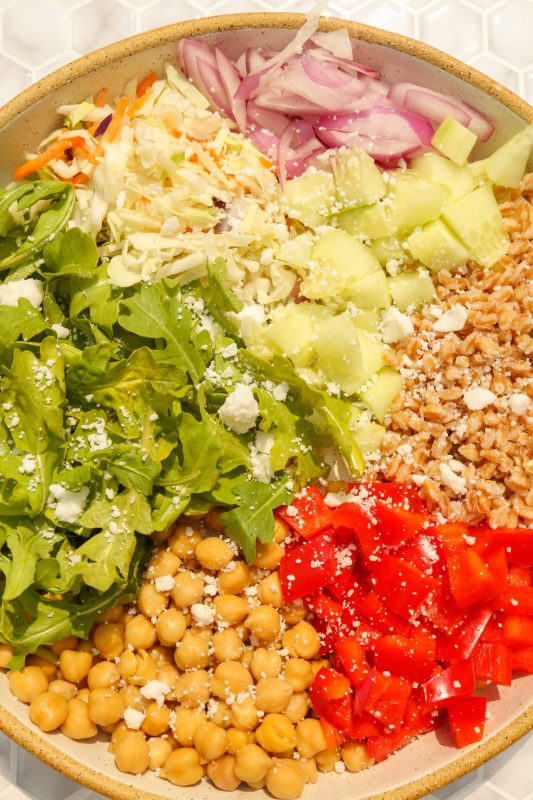 Farro and Feta Salad [Vegan] - One Green Planet