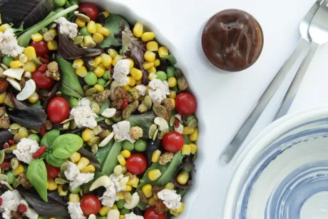 The Good Heart Salad with Vegan Cashew Cheese