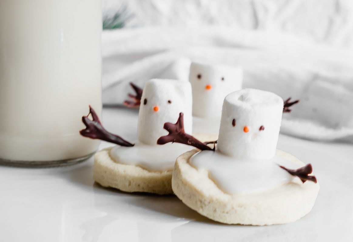 Easy Melted Snowman Cookies 