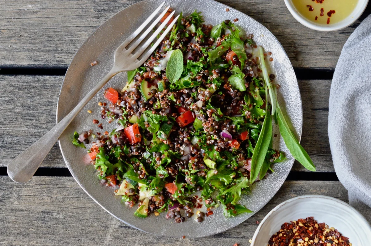 Kale, Quinoa, and Lentil Salad