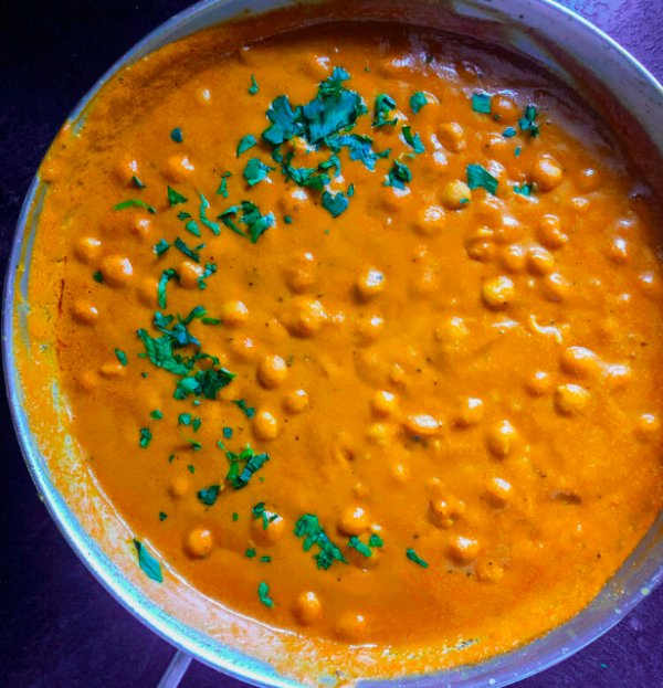 Vegan African inspired chickpea and peanut stew