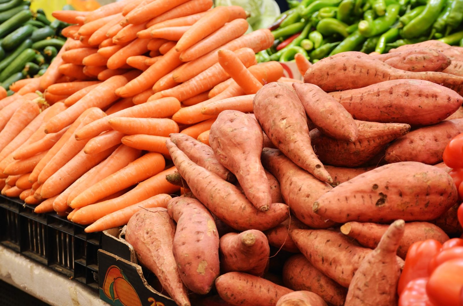 Carrots and sweet potatoes