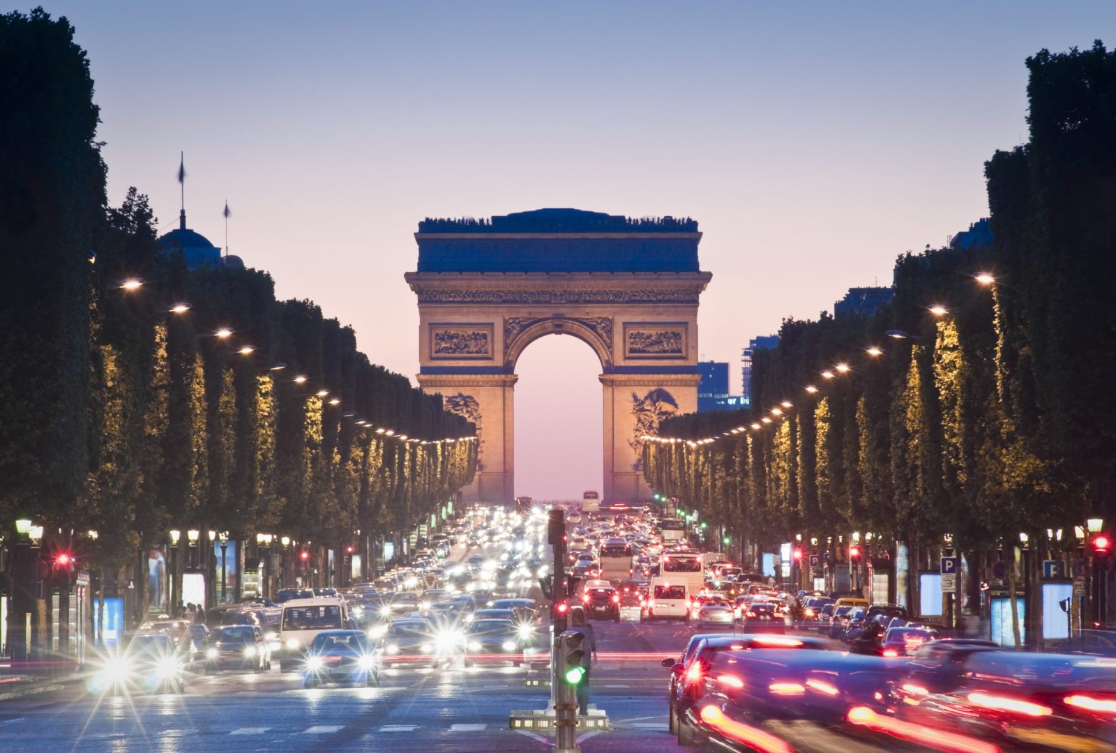 Arc de Triomphe Paris cars driving