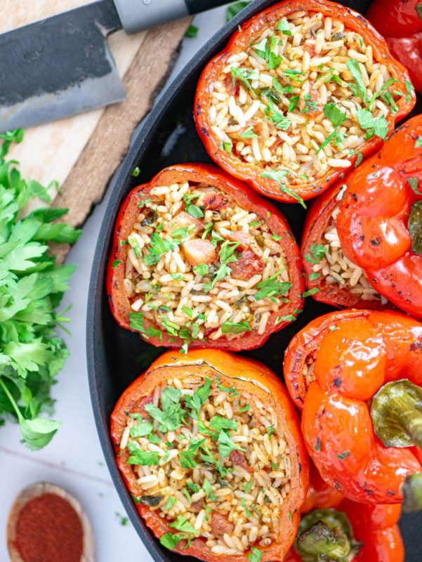 Stuffed Bell Peppers with Rice